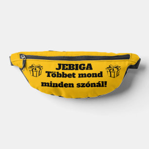 Riñoneras JEBIGA Többet mond minden szónál! sárga oldaltáska