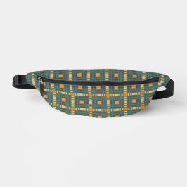 Riñoneras Khaki plaid tartan Fanny Pack