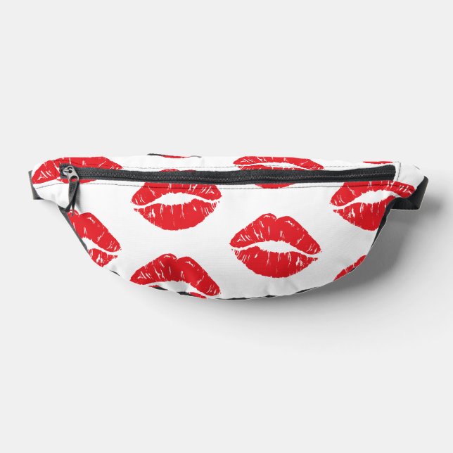 Riñoneras Labios Rojos, Labios Rojos, Beso, Patrón De Labios (Distribución)