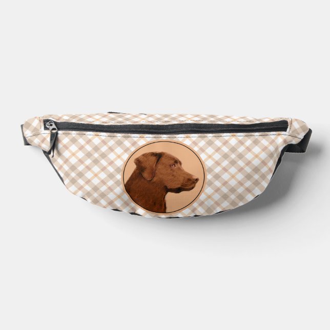 Riñoneras Labrador recuperador pintura de chocolate Lab arte (Distribución)