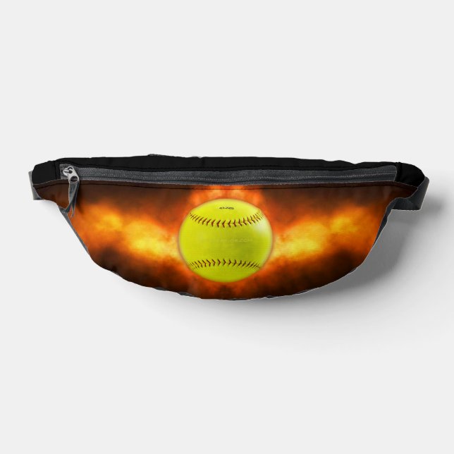 Riñoneras Las llamas de pelota blanda amarilla de SlipperyJo (Distribución)