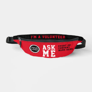 Riñoneras Logotipo de evento de voluntariado Simple Ask Me R