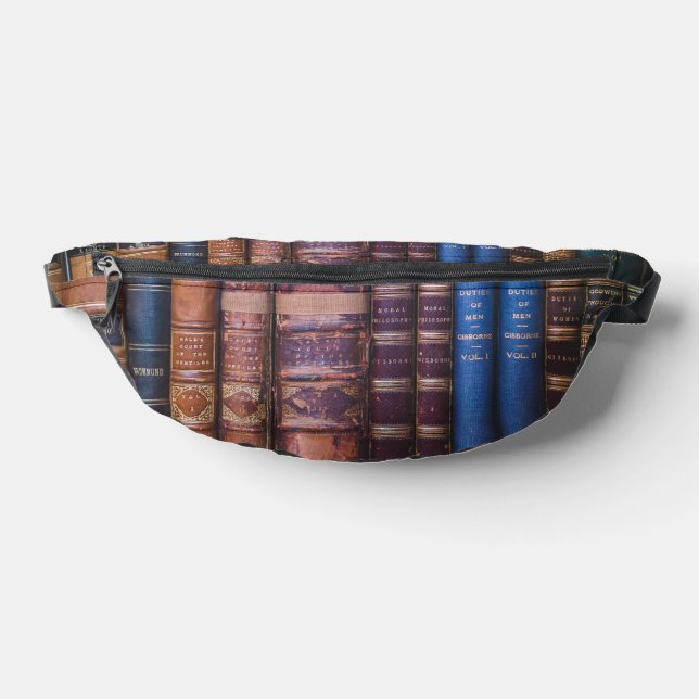 Riñoneras Lomos de Libros Antiguos de Cuero Biblioteca Dark  (Distribución)