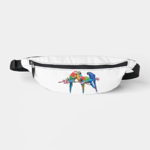 Riñoneras Macaw Colorful Birds Fanny Pack