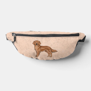 Riñoneras Mahogany Red Golden Retriever Cute Cartoon Dog