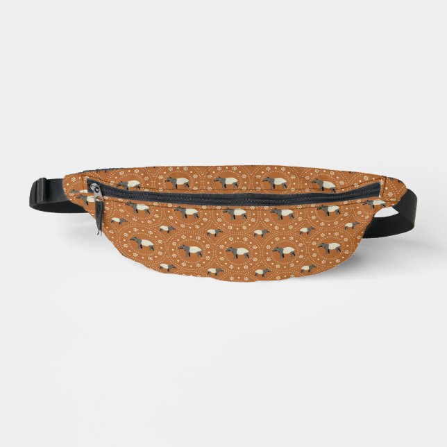Riñoneras Malayan or Asian Tapirs Patterned (Anverso)