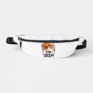 Riñoneras Mantén PNG espeluznante, Halloween de cráneo retro