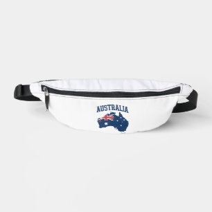 Riñoneras Mapa de bandera de Australia gráfico angustiado vi
