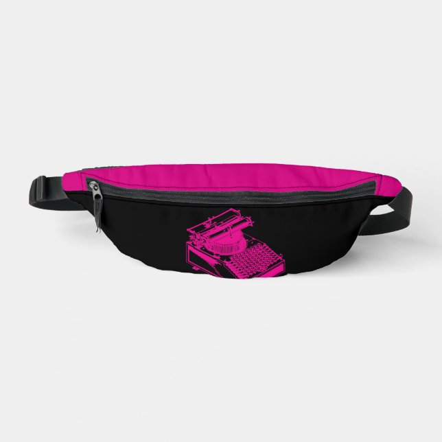Riñoneras Máquina de Escribir Magenta Type (Anverso)