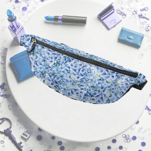 Riñoneras Maravillosas hortensias azules - patrón floral