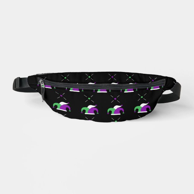 Riñoneras Mardi Gras Jester Gorra Fanny Pack (Anverso)