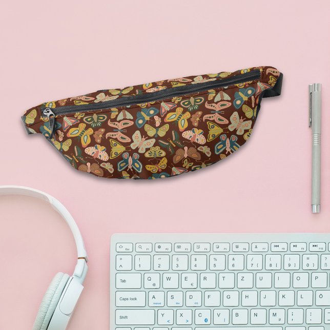 Riñoneras Mariposas de mariposas de arte folclórico Marrón a (Subido por el creador)