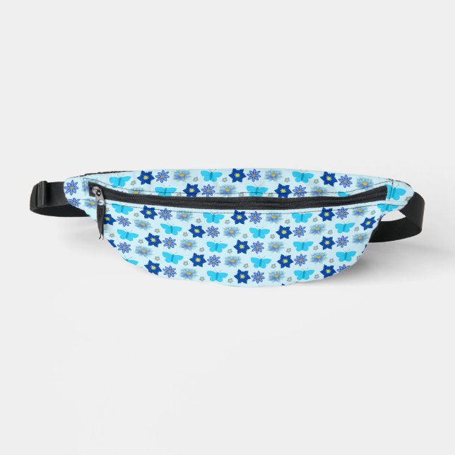 Riñoneras Mariposas y flores Blue Baby Boy (Anverso)