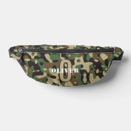 Riñoneras Marrón verde beige camo camuflaje Monograma nombre