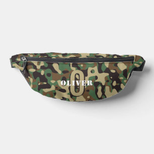 Riñoneras Marrón verde beige camo camuflaje Monograma nombre