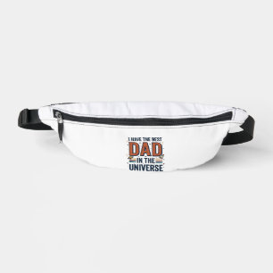 Riñoneras Mejor Papá del Universo Diseño de Vector Espacial_