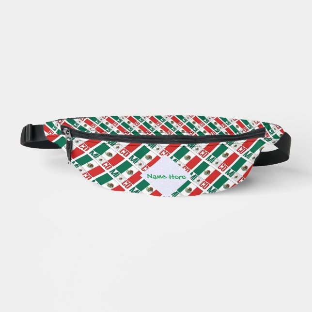 Riñoneras México y la bandera mexicana con un verde azucarad (Anverso)