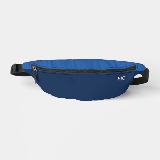 Riñoneras Minimalist Blue Monogram (Anverso)
