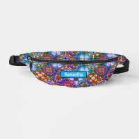 Moda talavera mexicana azulejos púrpura azul monog