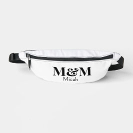 Riñoneras Moderno Monograma Minimalista Lujo Elegante