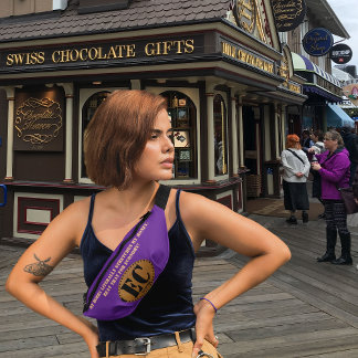 Riñoneras Monedas púrpura alargadas/Recolector de peniques a