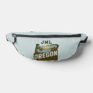 Riñoneras Monograma con Silueta Retro de Oregon