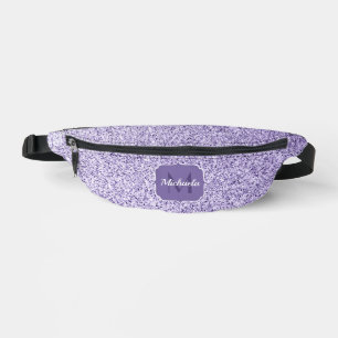 Riñoneras Monograma de brillo purpura luz ultravioleta