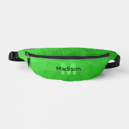 Riñoneras Monograma de patrón de malla geométrica de gradien