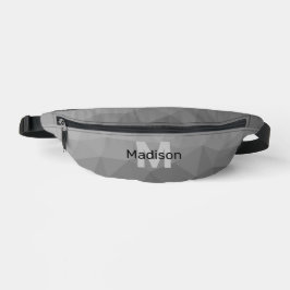 Riñoneras Monograma de patrón de malla geométrica de gradien