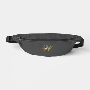Riñoneras Monograma gris negro personalizado Limpieza Moda V