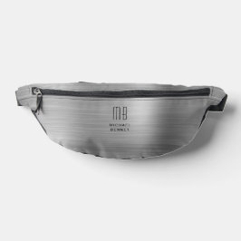 Riñoneras Monograma moderno gris plata