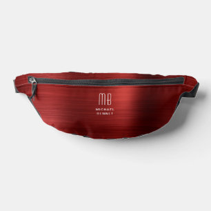 Riñoneras Monograma moderno rojo