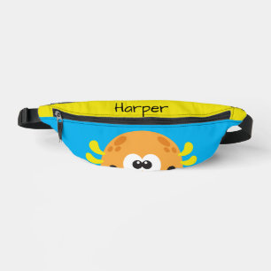 Riñoneras Monstruo Naranja tonto de niño personalizado