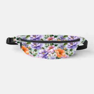 Riñoneras Muted Colorful Flowers Boho flower 