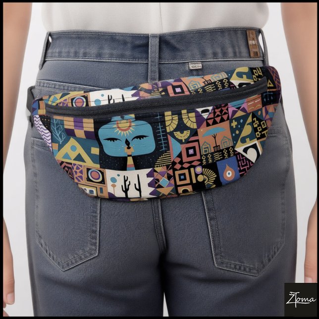 Riñoneras Muted Earthy Folk Art Patchwork Quilt (Subido por el creador)