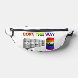Riñoneras Nacido de esta manera LGBT Rainbow Stripe