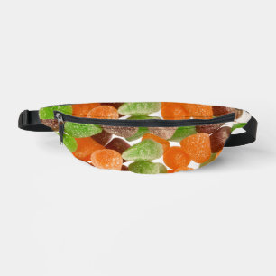 Riñoneras Naranja goma roja verde caramelo salpicado de azúc