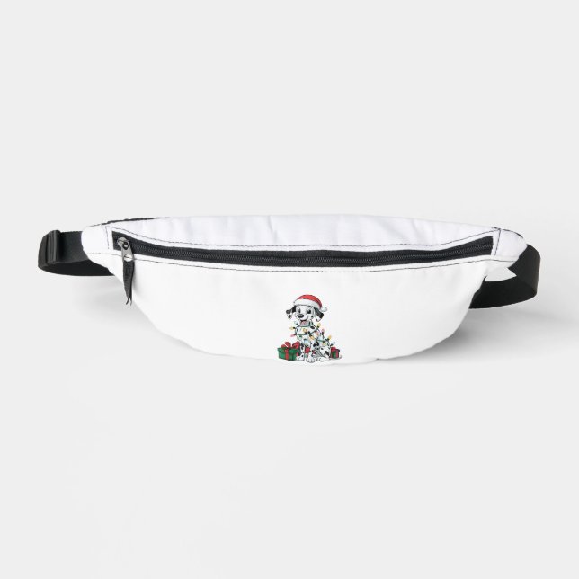 Riñoneras Navidades de perro de Santa Hat Dalmatian (Anverso)