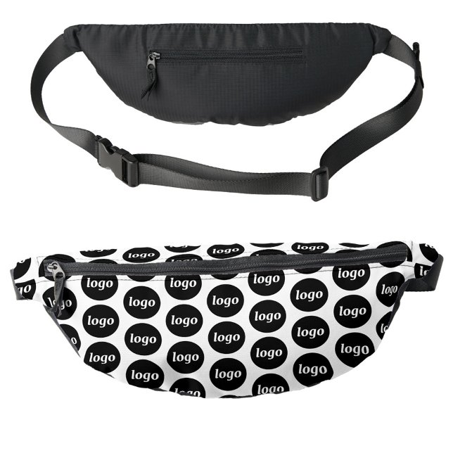 Riñoneras Negocio promocional del patrón de logotipos (Logo pattern business promotional branding fanny pack bag)