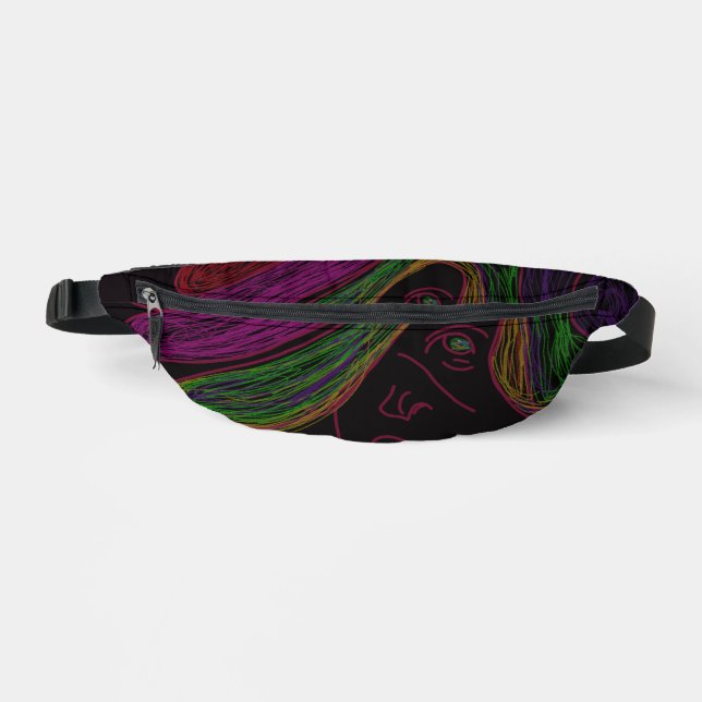 Riñoneras Neon String Lights Silhouette Fanny Pack  (Anverso)