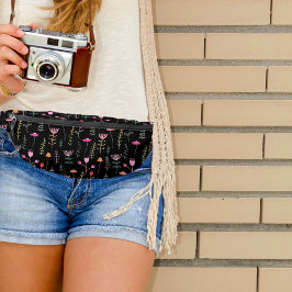 Riñoneras Neon Wildflowers en negro