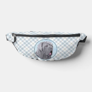 Riñoneras Neopolita Mastiff Pintura Gris Original Perro Arte