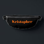 Riñoneras Nombre clásico del Naranja Neon Sunset | Estilo ne<br><div class="desc">Neon Sunset Naranja Classic Nombre personalizado | Black Stylish Fanny Pack</div>