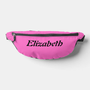 Riñoneras Nombre elegante negro Neon Pink Stylish
