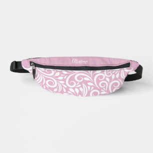 Riñoneras Nombre Personalizado Abstracto Floral Elegante Fem