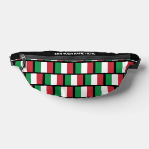Riñoneras Nombre personalizado BANDERA ITALIANA DE ITALIA