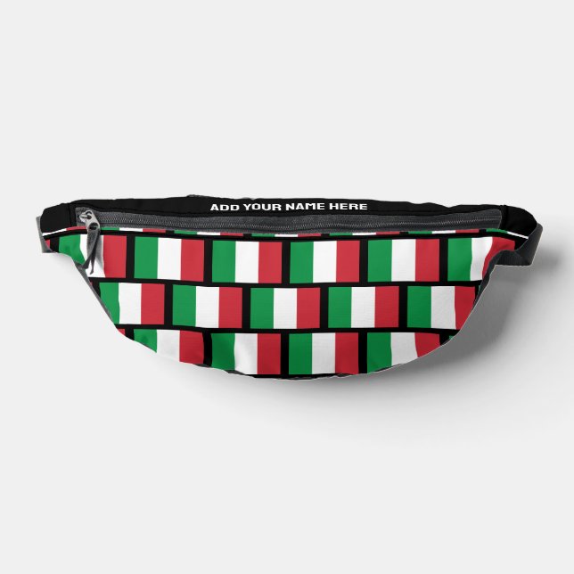 Riñoneras Nombre personalizado BANDERA ITALIANA DE ITALIA (Distribución)