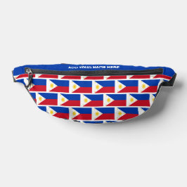 Riñoneras Nombre personalizado FILIPINO FLAG DE FILIPINAS