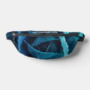 Riñoneras Nombre personalizado Floral BLUE ROSA Fanny Pack