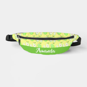 Riñoneras Nombre personalizado manzanas verdes amarillas